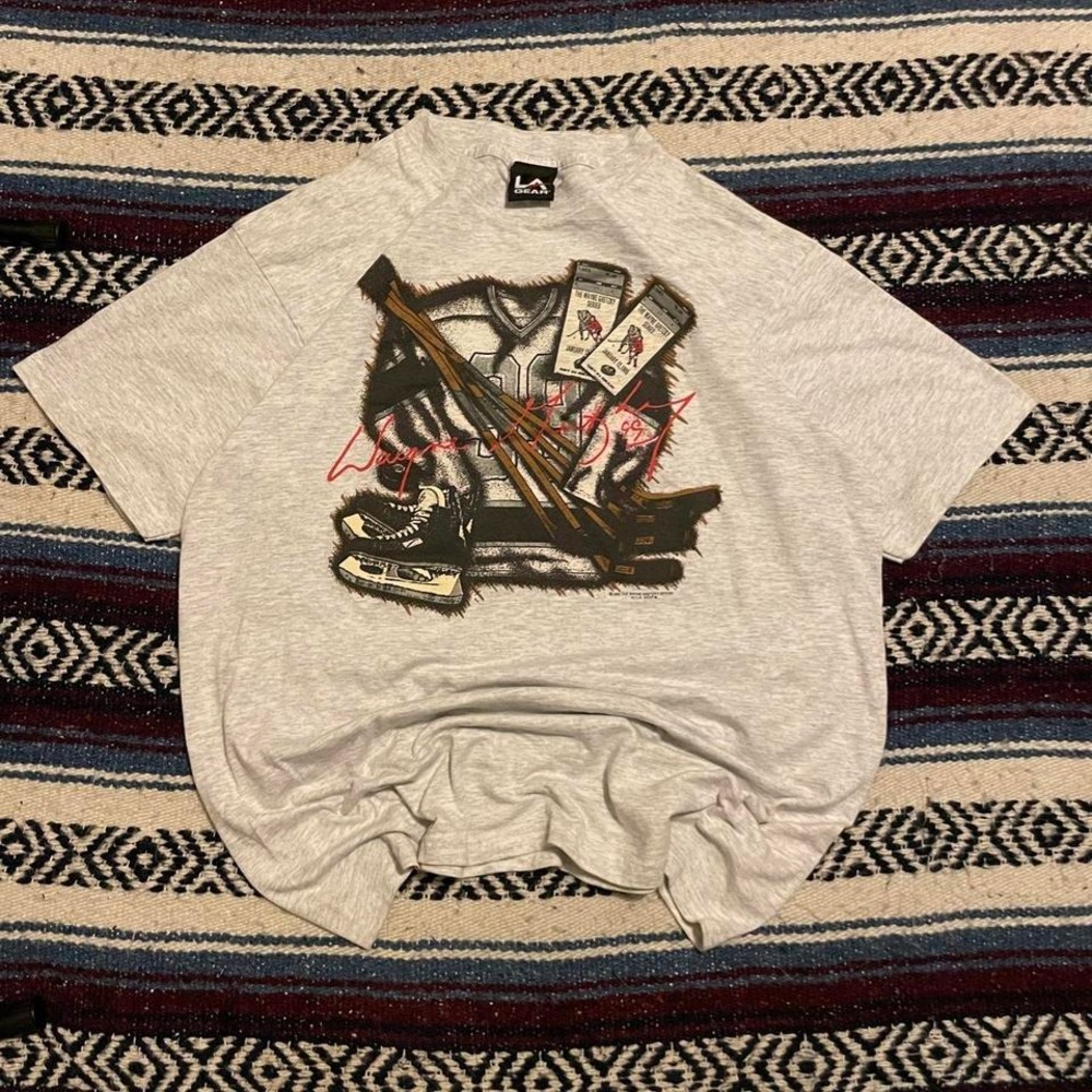 1994 L.A. Gear Los Angeles Kings The Wayne Gretzky Series NHL tshirt XL USA gray